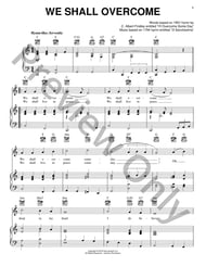 We Shall Overcome piano sheet music cover